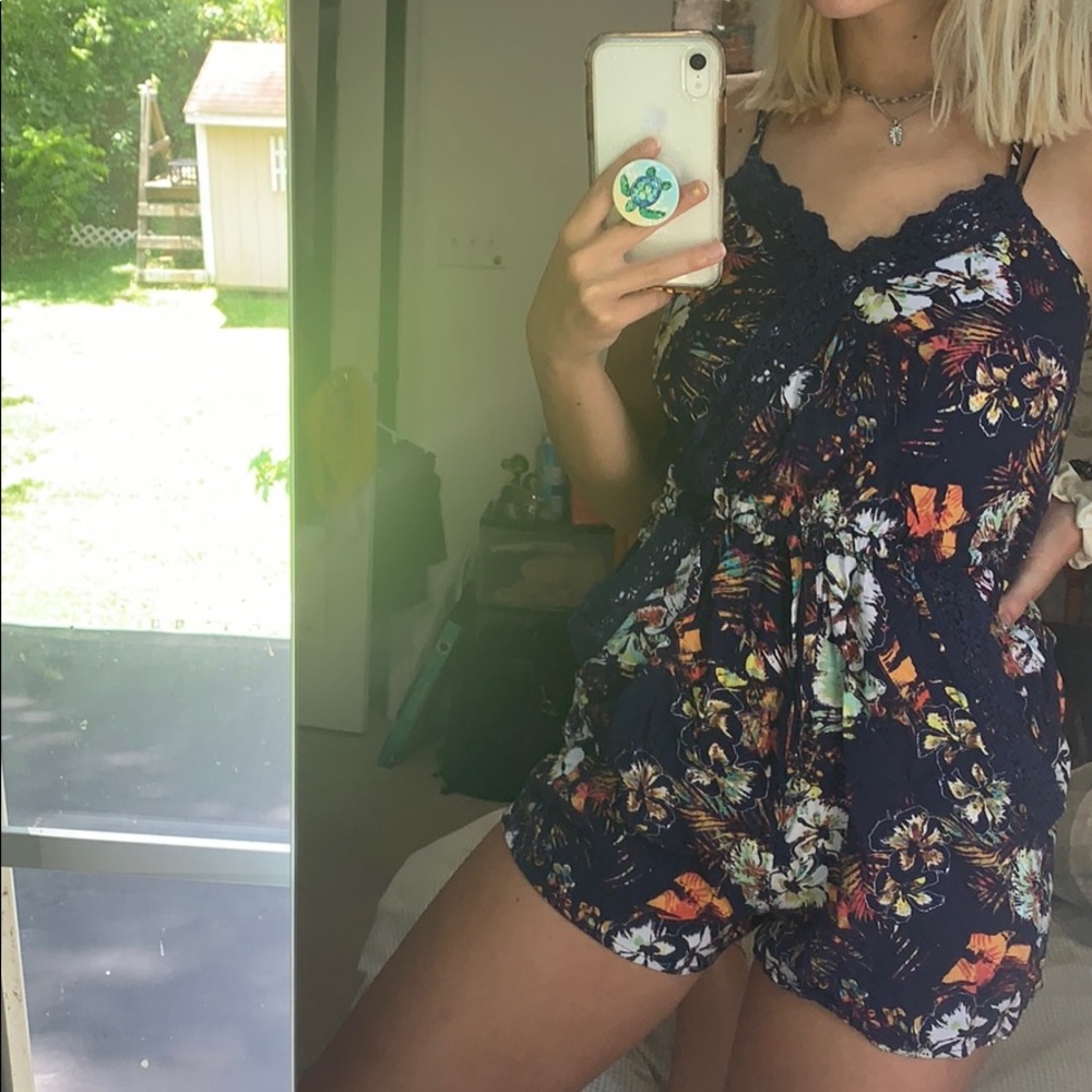 Floral print romper
